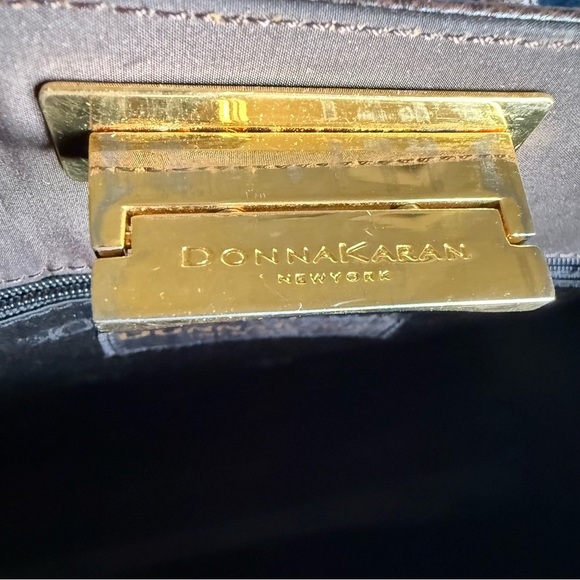 VTG Donna Karan Shoulder/Crossbody Bag~Brown - Picture 10 of 12